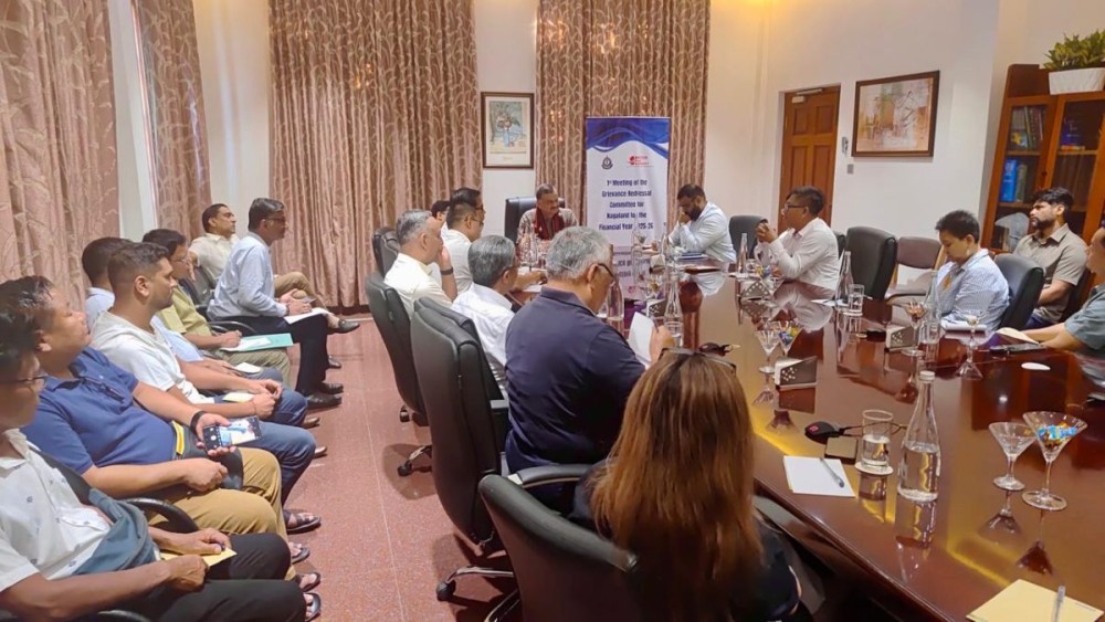 Members of the trade community and senior tax officials attend the first GST Grievance Redressal Committee meeting of 2025–26 in Nagaland, chaired by Chief Commissioner SK Sinha, on June 12 in Kohima.
